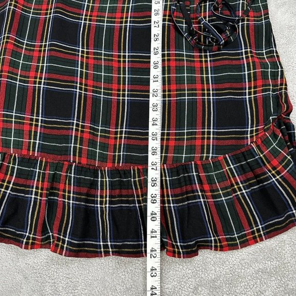 Loft Plus Women's Plaid Flannel Long Sleeve Tie Shift Dress Lined 26 Multicolor - Picture 6 of 9